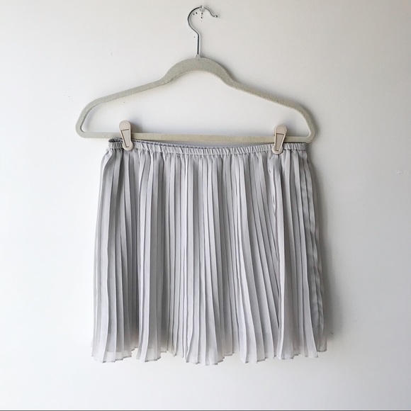 Frenchi pleated chiffon mini skirt grey tennis skirt flowy ballet core S… - Picture 3 of 8